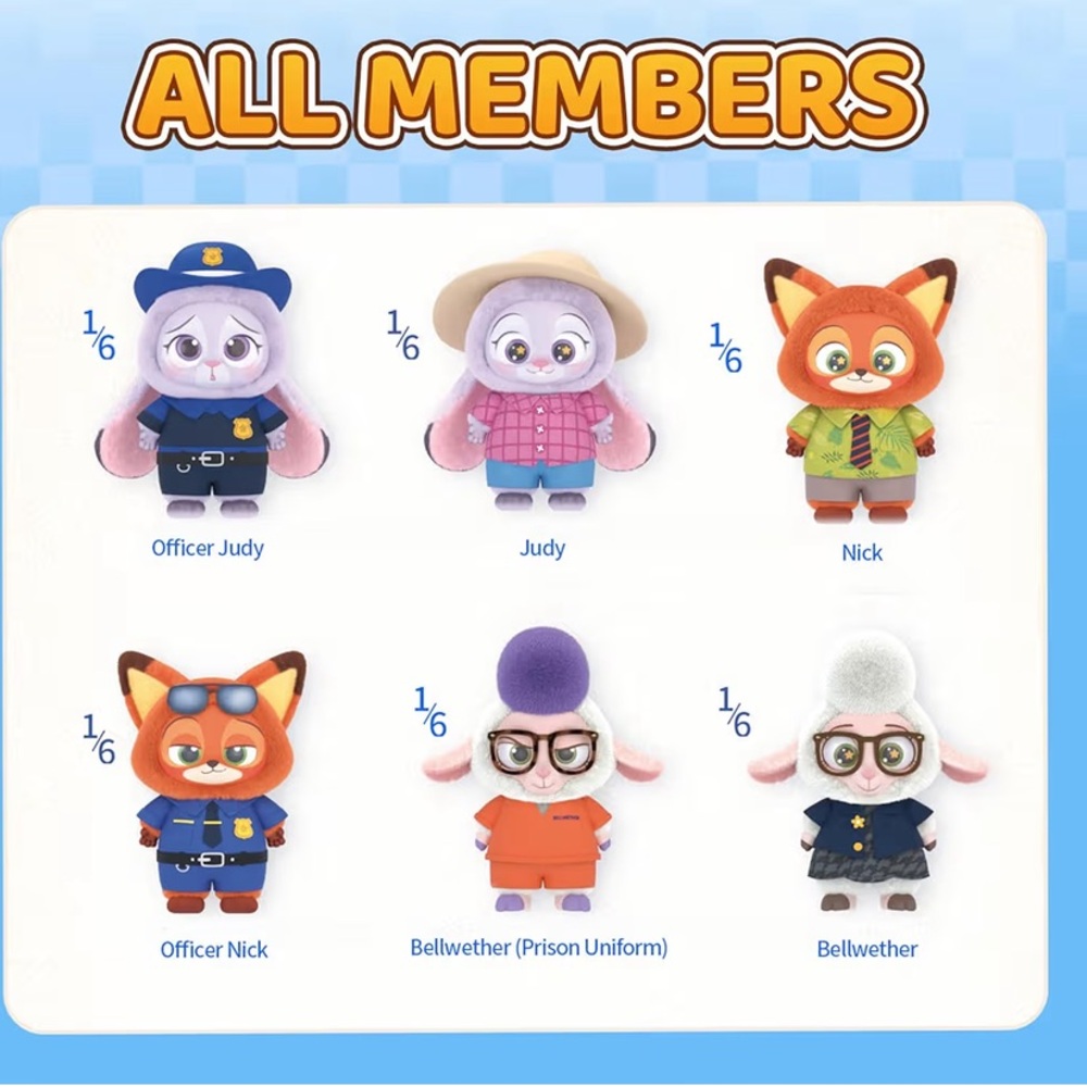 MINISO Disney Zootopia Soft Vinyl Plush Toy Blind Box  Mystery Animal Figurines - Picture 4 of 10